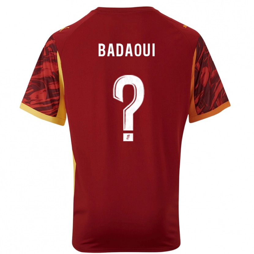 Danxen Niño Camiseta Yassine Badaoui #0 Marrón Borgoña Portero Equipación 2025/26 La Camisa