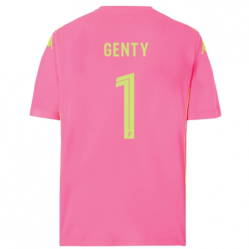 Danxen Niño Camiseta Julie Genty #1 Rosa Caliente Portero Equipación 2025/26 La Camisa