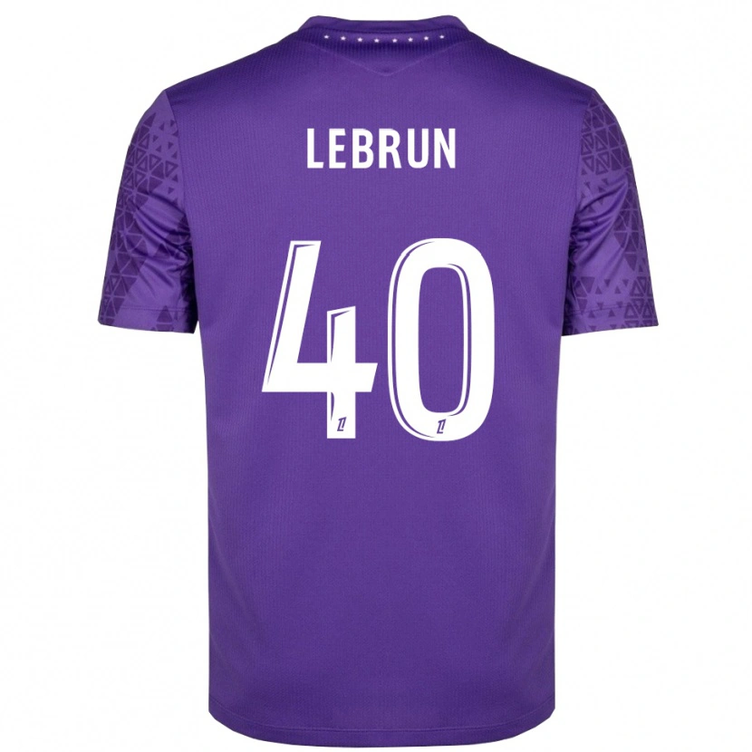 Danxen Niño Camiseta Lisa Lebrun #40 Morado Blanco Portero Equipación 2025/26 La Camisa