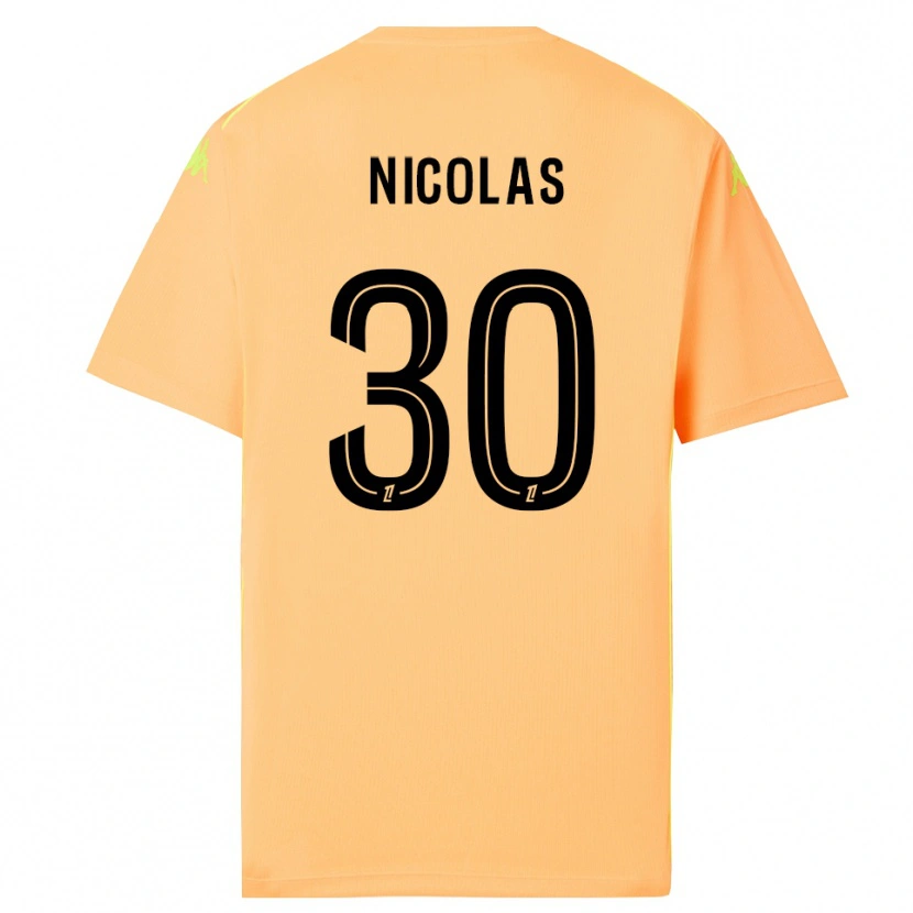 Danxen Niño Camiseta Lina-Lou Nicolas #30 Naranja Oscuro Negro Portero Equipación 2025/26 La Camisa