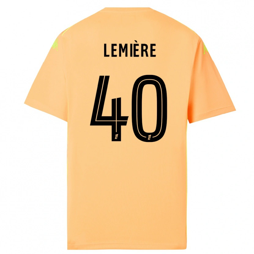 Danxen Niño Camiseta Pauline Lemière #40 Naranja Oscuro Negro Portero Equipación 2025/26 La Camisa