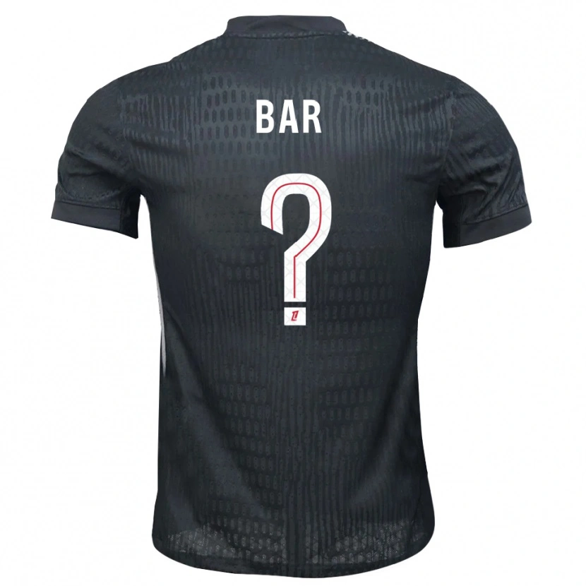 Danxen Niño Camiseta Arthur Bar #0 Gris Oscuro Negro Portero Equipación 2025/26 La Camisa