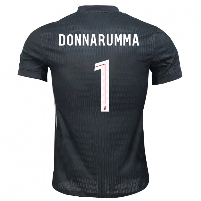 Danxen Niño Camiseta Gianluigi Donnarumma #1 Gris Oscuro Negro Portero Equipación 2025/26 La Camisa