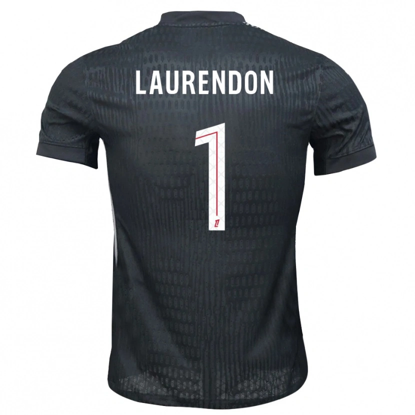 Danxen Niño Camiseta Bilal Laurendon #1 Gris Oscuro Negro Portero Equipación 2025/26 La Camisa
