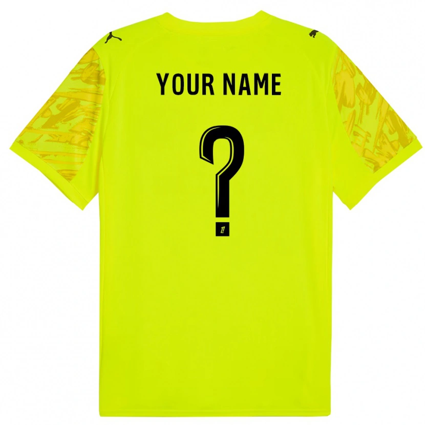 Danxen Niño Camiseta Stade Reims Verde Fluorescente Amarillo Portero Equipación 2025/26 La Camisa