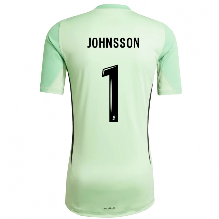 Danxen Niño Camiseta Karl-Johan Johnsson #1 Verde Claro Negro Portero Equipación 2025/26 La Camisa