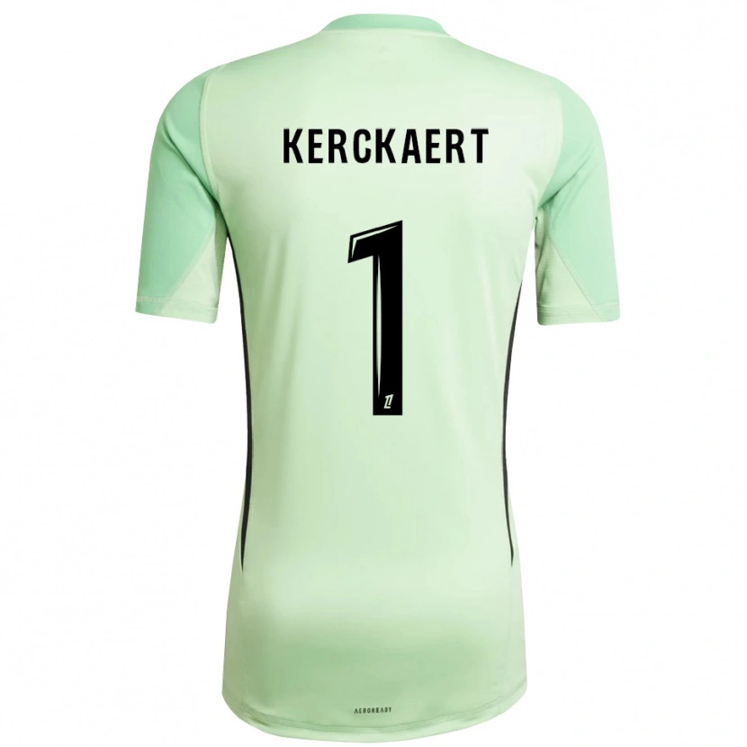 Danxen Niño Camiseta Gabriel Kerckaert #1 Verde Claro Negro Portero Equipación 2025/26 La Camisa