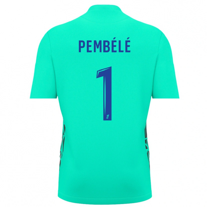 Danxen Niño Camiseta Willange Pembélé #1 Azul Aguamarina Portero Equipación 2025/26 La Camisa