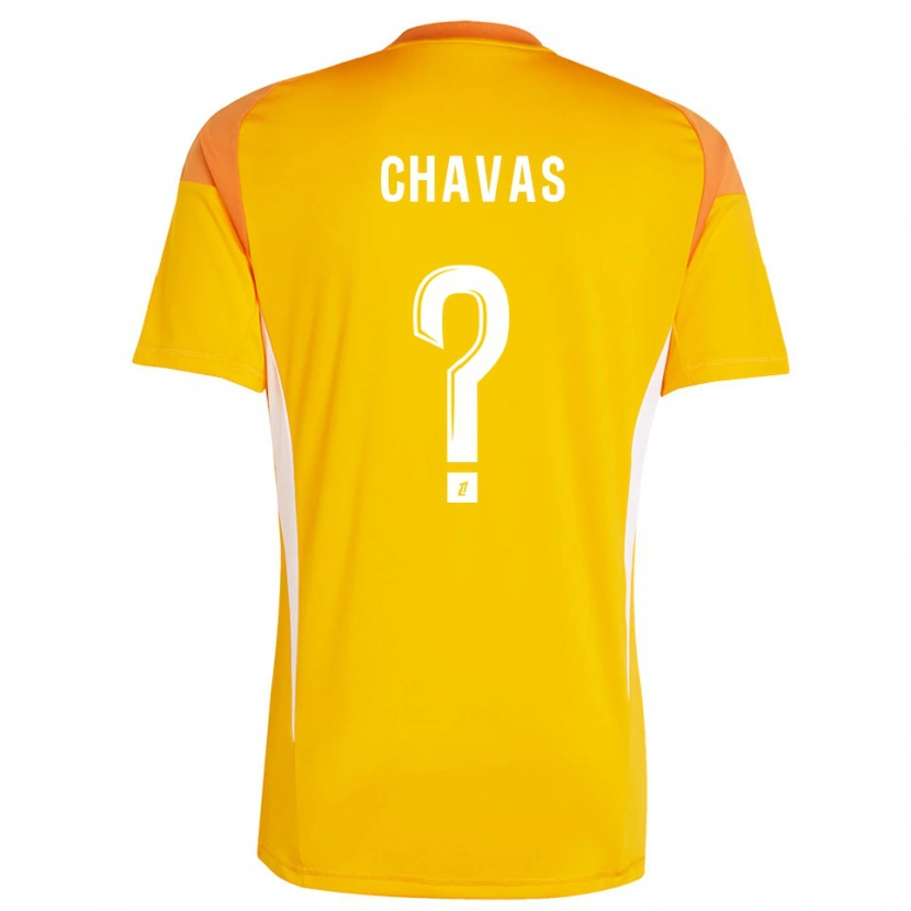 Danxen Niño Camiseta Mylène Chavas #0 Blanco Naranja Claro Portero Equipación 2025/26 La Camisa