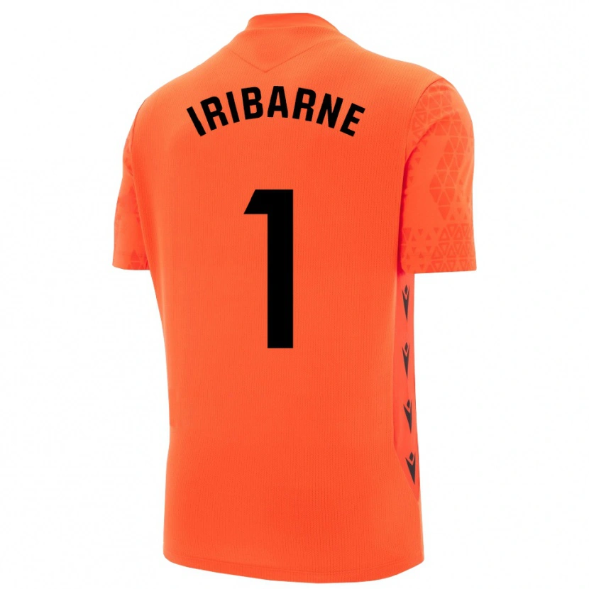 Danxen Niño Camiseta Bruno Iribarne #1 Naranja Negro Portero Equipación 2025/26 La Camisa