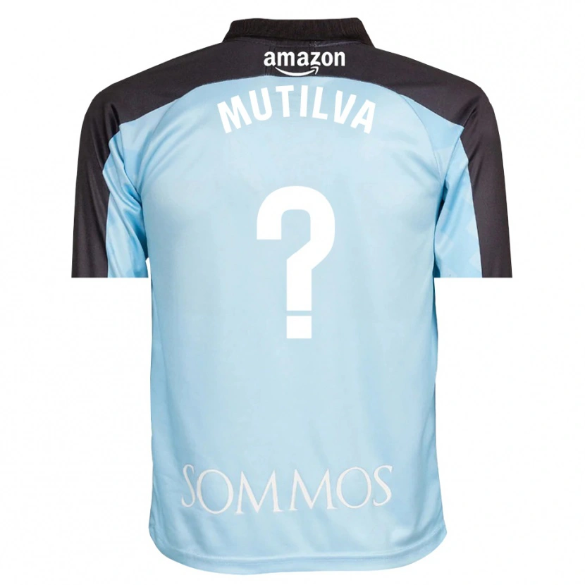 Danxen Niño Camiseta Aimar Mutilva #0 Azul Claro Negro Portero Equipación 2025/26 La Camisa