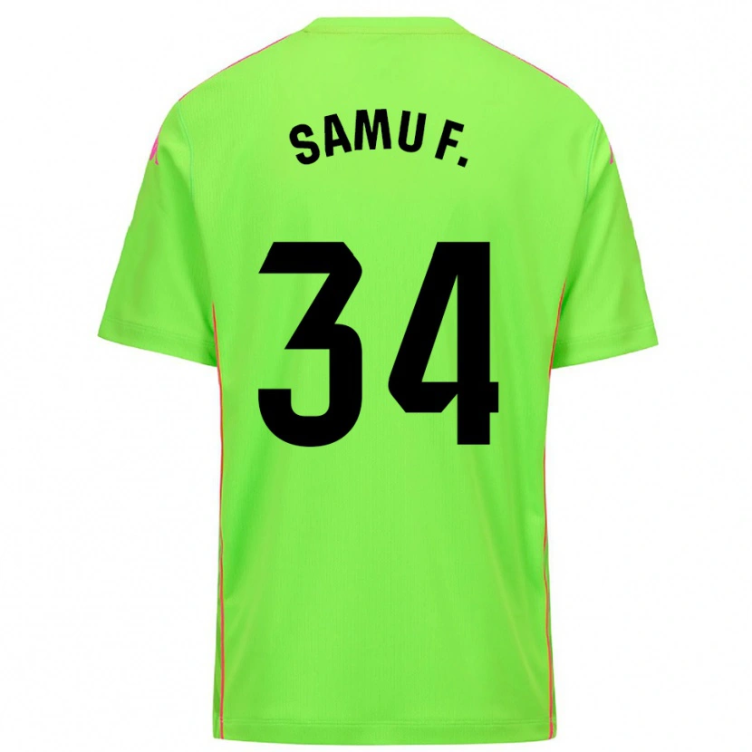 Danxen Niño Camiseta Samu Fernández #34 Lirme Rosa Profundo Portero Equipación 2025/26 La Camisa