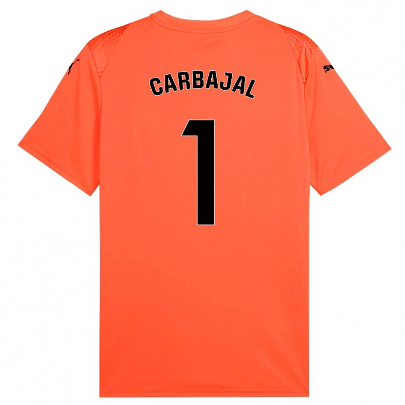 Danxen Niño Camiseta Cristina Díaz Carbajal #1 Rojo Naranja Negro Portero Equipación 2025/26 La Camisa