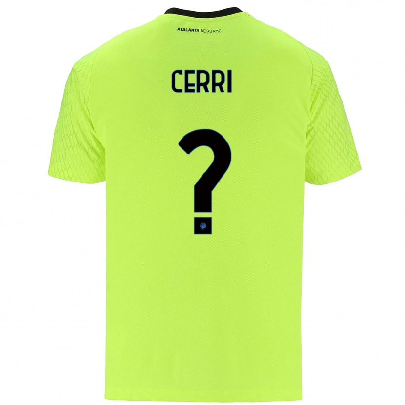 Danxen Niño Camiseta Jacopo Cerri #0 Verde Amarillo Rojo Portero Equipación 2025/26 La Camisa