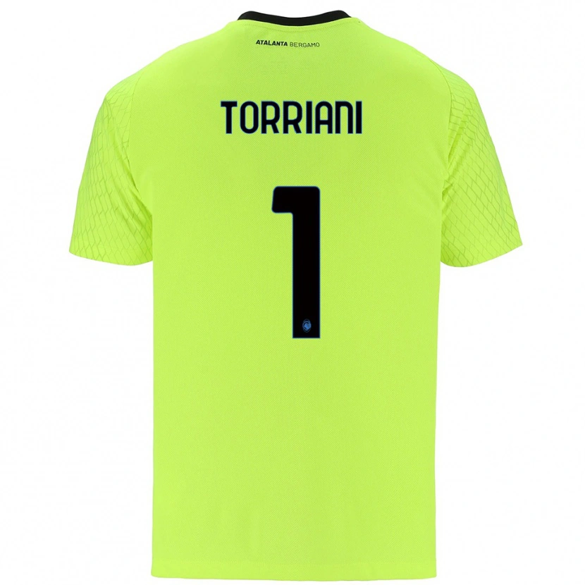 Danxen Niño Camiseta Andrea Torriani #1 Verde Amarillo Rojo Portero Equipación 2025/26 La Camisa