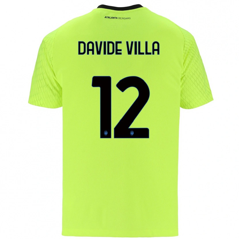 Danxen Niño Camiseta Matteo Davide Villa #12 Verde Amarillo Rojo Portero Equipación 2025/26 La Camisa