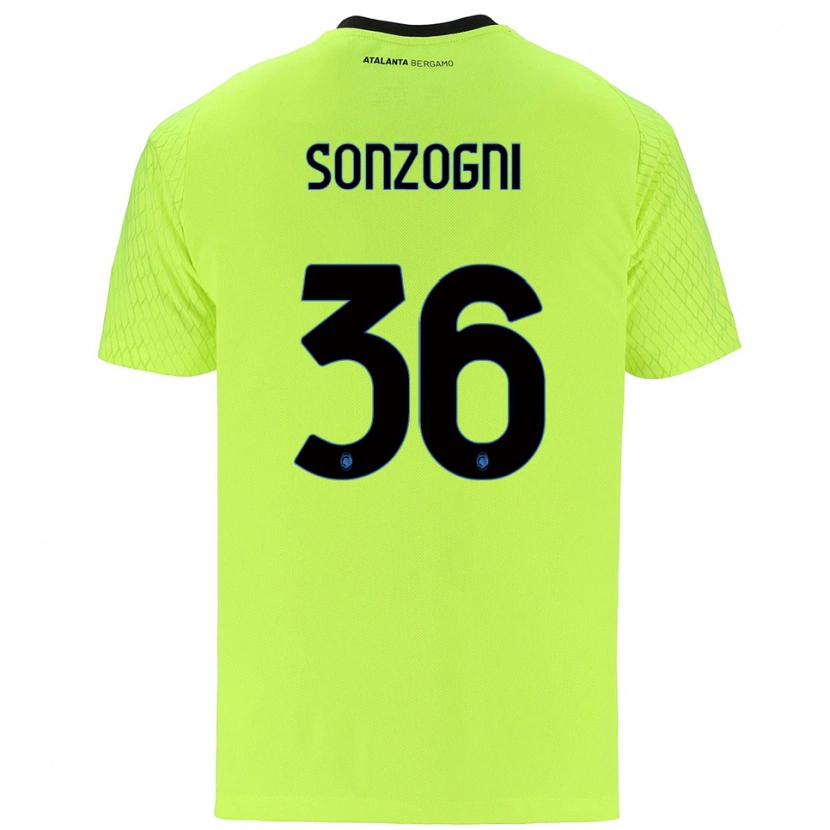 Danxen Niño Camiseta Mattia Sonzogni #36 Verde Amarillo Rojo Portero Equipación 2025/26 La Camisa