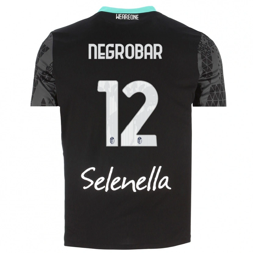Danxen Niño Camiseta Lucas Negrobar #12 Gris Negro Blanco Portero Equipación 2025/26 La Camisa