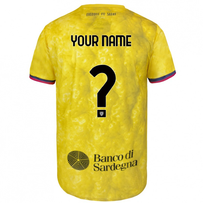 Danxen Niño Camiseta Cagliari Calcio Amarillo Negro Portero Equipación 2025/26 La Camisa