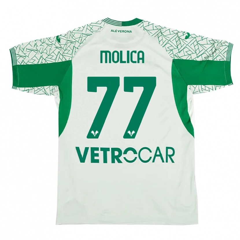 Danxen Niño Camiseta Francesco Molica #77 Verde Rojo Portero Equipación 2025/26 La Camisa