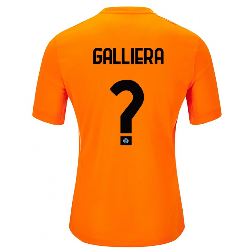 Danxen Niño Camiseta Carlo Galliera #0 Naranja Claro Negro Portero Equipación 2025/26 La Camisa