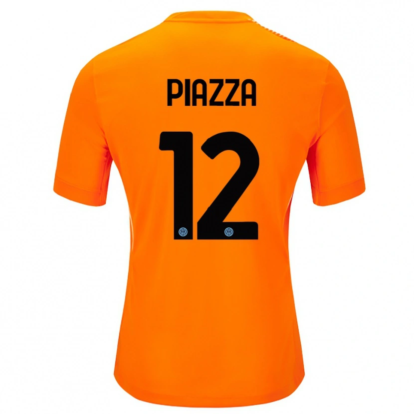 Danxen Niño Camiseta Alessia Piazza #12 Naranja Claro Negro Portero Equipación 2025/26 La Camisa