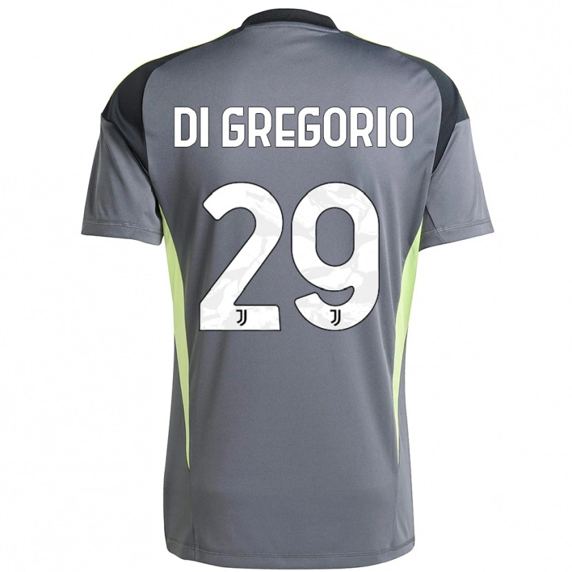Danxen Niño Camiseta Michele Di Gregorio #29 Gris Oscuro Blanco Portero Equipación 2025/26 La Camisa