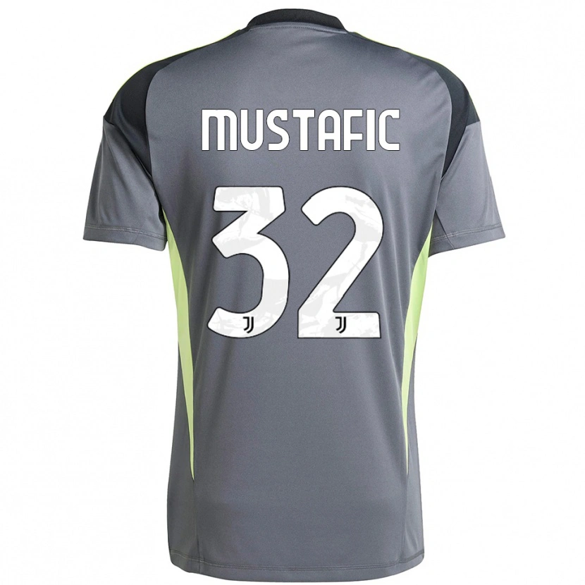 Danxen Niño Camiseta Emma Mustafic #32 Gris Oscuro Blanco Portero Equipación 2025/26 La Camisa