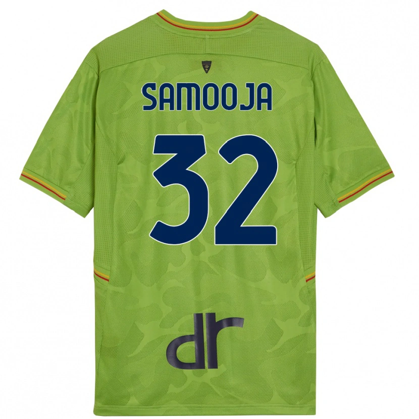 Danxen Niño Camiseta Jasper Samooja #32 Verde Bosque Negro Portero Equipación 2025/26 La Camisa