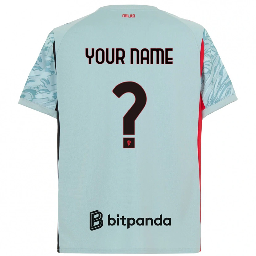 Danxen Niño Camiseta AC Milan Azul Claro Rojo Portero Equipación 2025/26 La Camisa