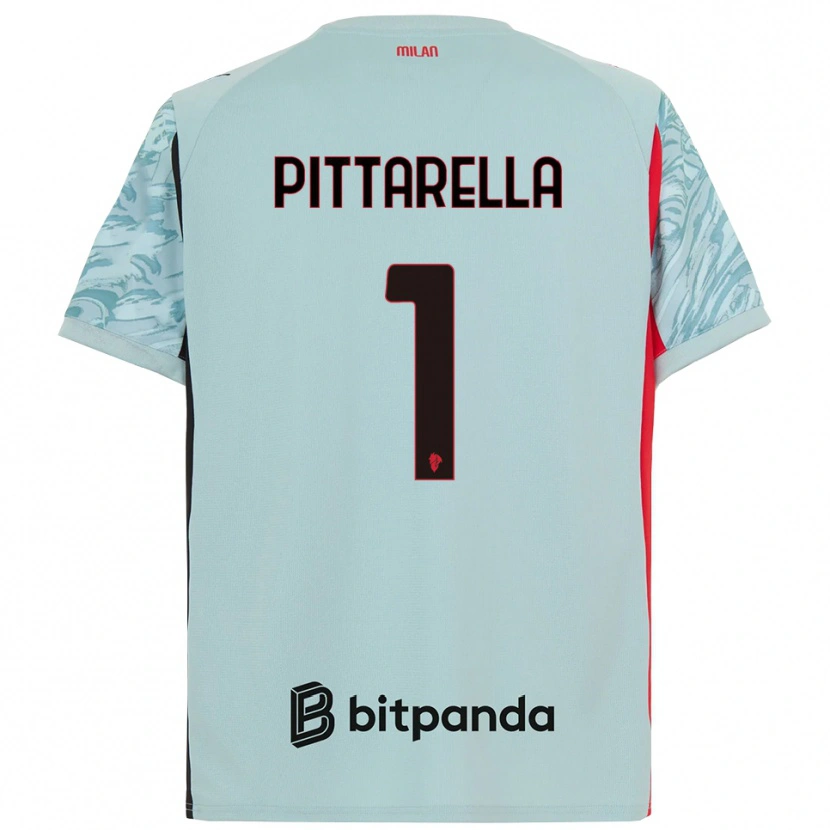 Danxen Niño Camiseta Matteo Pittarella #1 Azul Claro Rojo Portero Equipación 2025/26 La Camisa