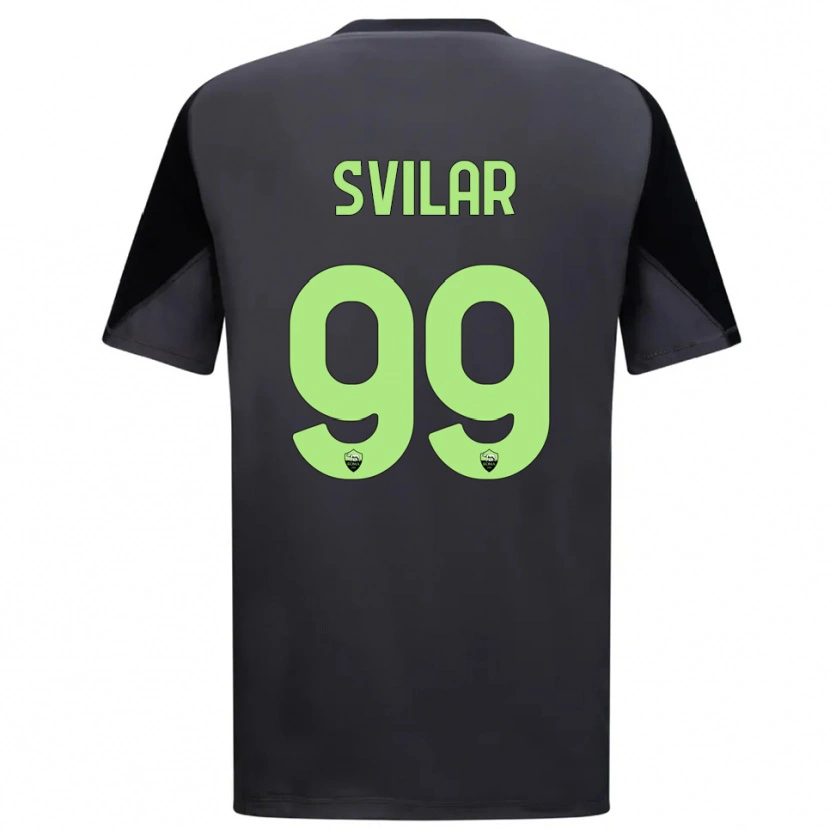 Danxen Niño Camiseta Mile Svilar #99 Negro Verde Claro Portero Equipación 2025/26 La Camisa