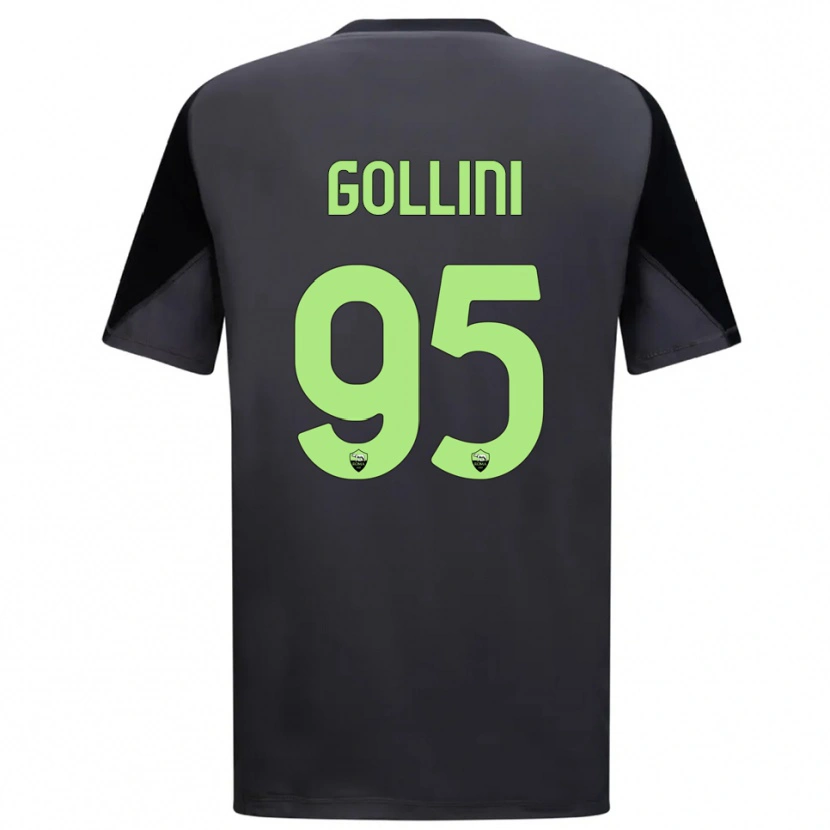 Danxen Niño Camiseta Pierluigi Gollini #95 Negro Verde Claro Portero Equipación 2025/26 La Camisa