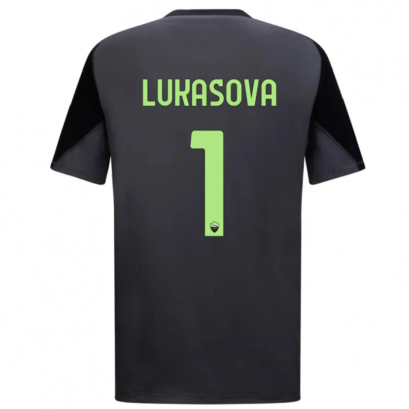 Danxen Niño Camiseta Olivie Lukášová #1 Negro Verde Claro Portero Equipación 2025/26 La Camisa