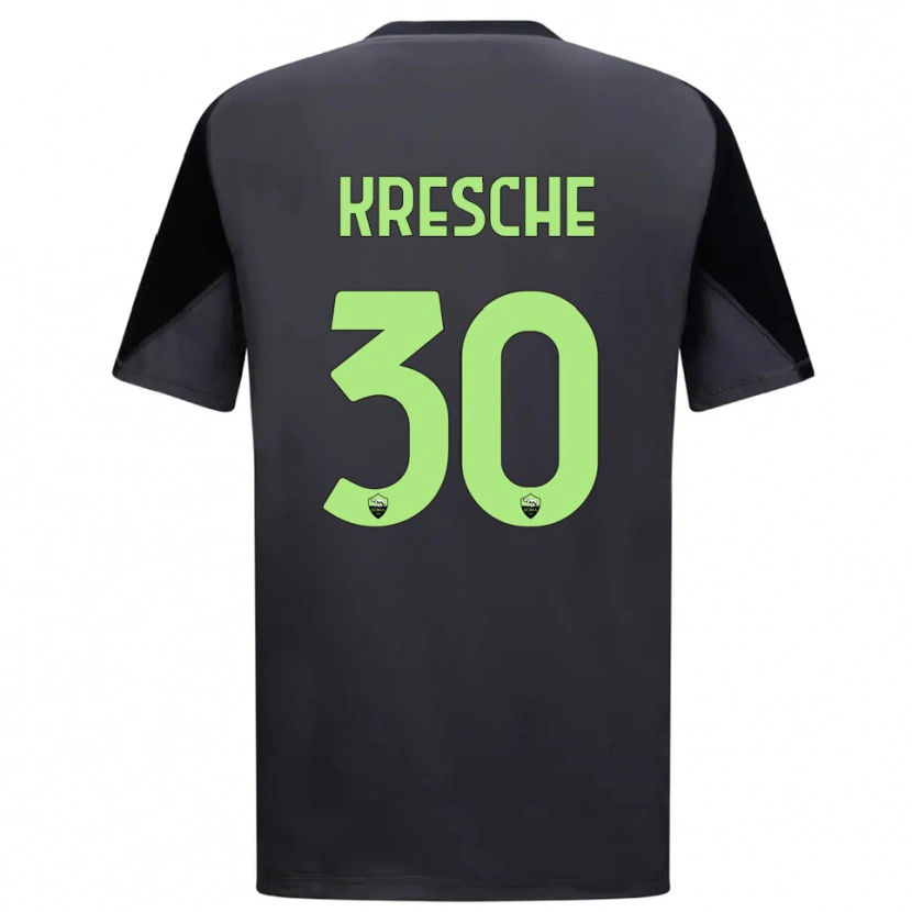 Danxen Niño Camiseta Isabella Kresche #30 Negro Verde Claro Portero Equipación 2025/26 La Camisa