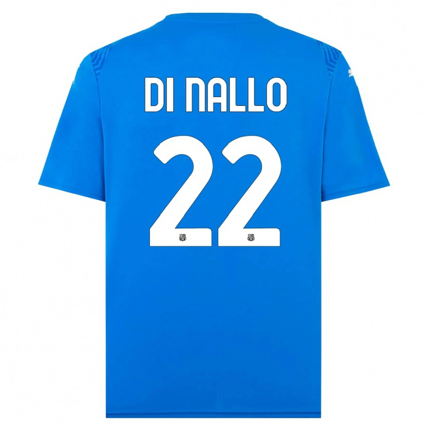 Danxen Niño Camiseta Erica Di Nallo #22 Azul Blanco Portero Equipación 2025/26 La Camisa