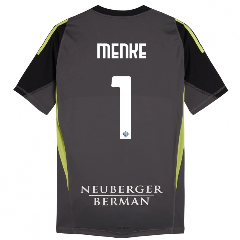 Danxen Niño Camiseta Henrique Menke #1 Negro Verde Claro Portero Equipación 2025/26 La Camisa