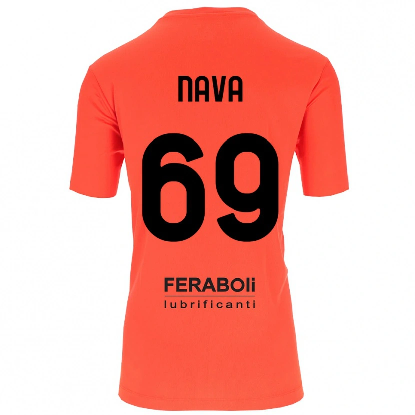 Danxen Niño Camiseta Lapo Nava #69 Naranja Rojo Negro Portero Equipación 2025/26 La Camisa