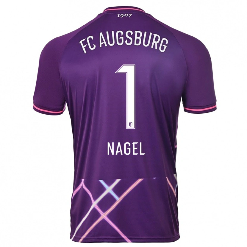 Danxen Niño Camiseta Timo Nagel #1 Púrpura Rosa Portero Equipación 2025/26 La Camisa