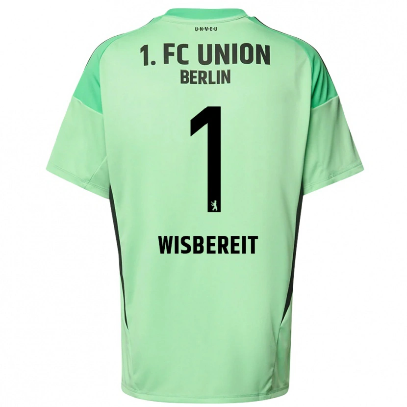 Danxen Niño Camiseta Tom Wisbereit #1 Verde Claro Negro Portero Equipación 2025/26 La Camisa
