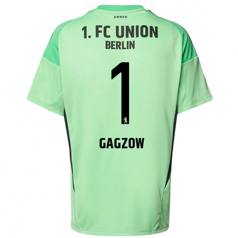 Danxen Niño Camiseta Fritz Gagzow #1 Verde Claro Negro Portero Equipación 2025/26 La Camisa
