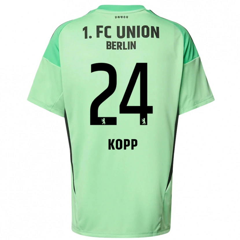 Danxen Niño Camiseta Marvin Kopp #24 Verde Claro Negro Portero Equipación 2025/26 La Camisa