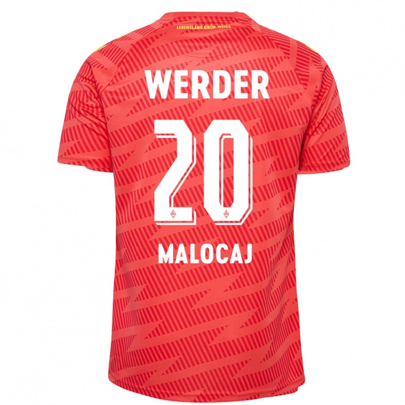 Danxen Niño Camiseta Edinjo Malocaj #20 Rojo Amarillo Portero Equipación 2025/26 La Camisa