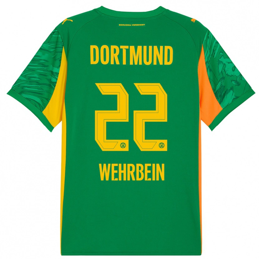 Danxen Niño Camiseta Jan-Mattis Wehrbein #22 Verde Naranja Portero Equipación 2025/26 La Camisa