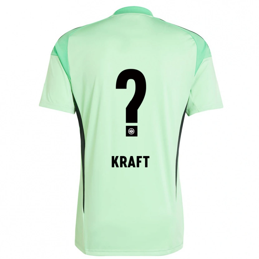 Danxen Niño Camiseta Nico Kraft #0 Verde Claro Negro Portero Equipación 2025/26 La Camisa