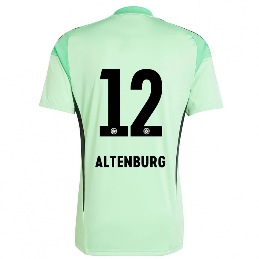 Danxen Niño Camiseta Lina Altenburg #12 Verde Claro Negro Portero Equipación 2025/26 La Camisa