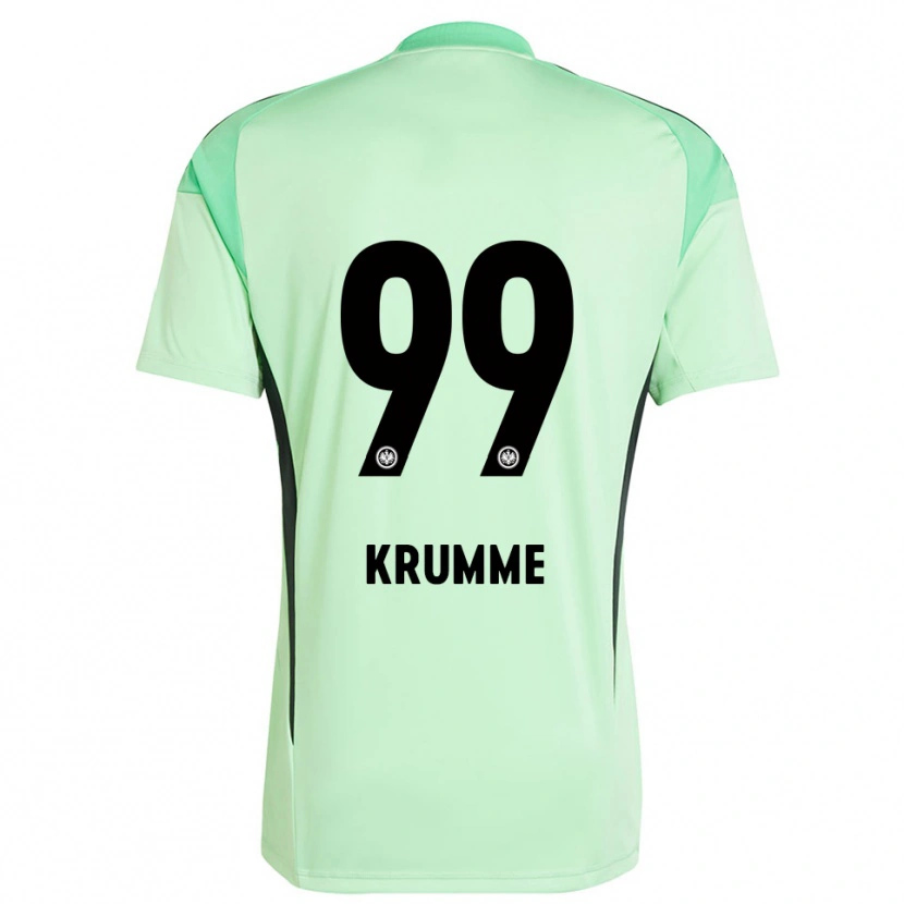 Danxen Niño Camiseta Janne Krumme #99 Verde Claro Negro Portero Equipación 2025/26 La Camisa