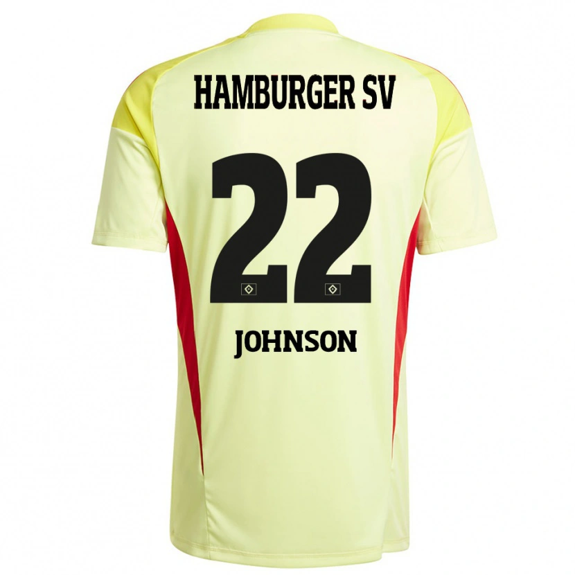Danxen Niño Camiseta Emmanuel Johnson #22 Amarillo Negro Rojo Portero Equipación 2025/26 La Camisa