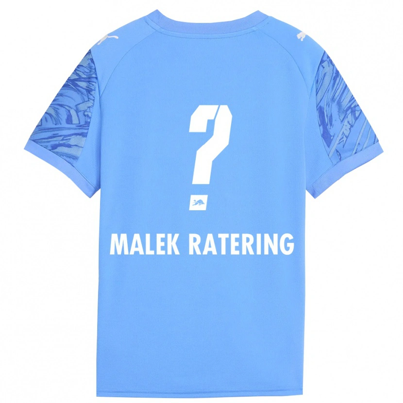 Danxen Niño Camiseta Jakob Malek Ratering #0 Azul Real Rojo Portero Equipación 2025/26 La Camisa