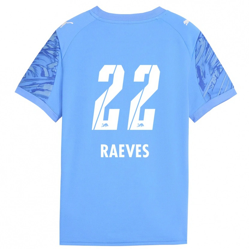 Danxen Niño Camiseta Dries Raeves #22 Azul Real Rojo Portero Equipación 2025/26 La Camisa